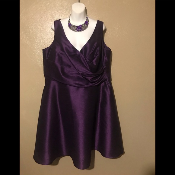 purple dress size 24